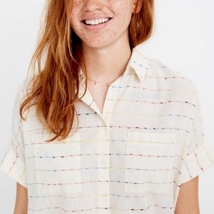 Madewell Rainbow Stripe Button Down Shirt